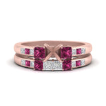 Load image into Gallery viewer, semi-mount-channel-three-stone-diamond-engagement-ring-with-pink-sapphire-in-rose-gold-FDENS205SMGSADRPI-NL-RG.jpg
