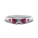 Load image into Gallery viewer, Semi Mount Channel Three Stone Classic Ring

