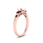 Load image into Gallery viewer, Semi Mount Channel Three Stone Classic Ring
