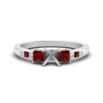 Load image into Gallery viewer, Semi Mount Channel Three Stone Classic Ring

