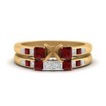 Load image into Gallery viewer, semi-mount-channel-three-stone-diamond-engagement-ring-with-ruby-in-yellow-gold-FDENS205SMGRUDR-NL-YG.jpg
