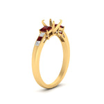 Load image into Gallery viewer, Semi Mount Channel Three Stone Classic Ring
