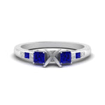 Load image into Gallery viewer, Semi Mount Channel Three Stone Classic Ring
