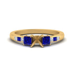 Load image into Gallery viewer, Semi Mount Channel Three Stone Classic Ring
