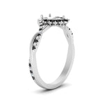 Load image into Gallery viewer, semi-mount-crown-halo-black-diamond-engagement-ring-in-FD10008SMRGBLACKANGLE3-NL-WG
