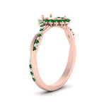Load image into Gallery viewer, semi-mount-crown-halo-emerald-engagement-ring-in-FD10008SMRGEMGRANGLE3-NL-RG
