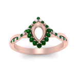 Load image into Gallery viewer, semi-mount-crown-halo-emerald-engagement-ring-in-FD10008SMRGEMGRANGLE3-NL-RG
