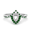 Load image into Gallery viewer, semi-mount-crown-halo-emerald-engagement-ring-in-FD10008SMRGEMGRANGLE3-NL-WG