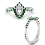 Load image into Gallery viewer, semi-mount-crown-halo-emerald-engagement-ring-in-FD10008SMRGEMGRANGLE3-NL-WG
