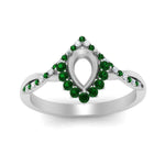 Load image into Gallery viewer, semi-mount-crown-halo-emerald-engagement-ring-in-FD10008SMRGEMGRANGLE3-NL-WG
