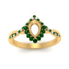 Load image into Gallery viewer, semi-mount-crown-halo-emerald-engagement-ring-in-FD10008SMRGEMGRANGLE3-NL-YG