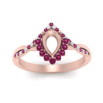 Load image into Gallery viewer, semi-mount-crown-halo-pink-sapphire-engagement-ring-in-FD10008SMRGSADRPIANGLE3-NL-RG
