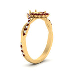 Load image into Gallery viewer, semi-mount-crown-halo-ruby-engagement-ring-in-FD10008SMRGRUDRANGLE3-NL-YG
