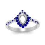Load image into Gallery viewer, semi-mount-crown-halo-sapphire-engagement-ring-in-FD10008SMRGSABLANGLE3-NL-WG
