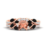 Load image into Gallery viewer, semi-mount-curved-vine-black-diamond-wedding-ring-set-in-rose-gold-fdens11635smgblacksleep-nl-rg.jpg?v=1764647161