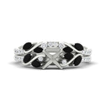 Load image into Gallery viewer, semi-mount-curved-vine-black-diamond-wedding-ring-set-in-white-gold-fdens11635smgblacksleep-nl-wg.jpg?v=1764647161