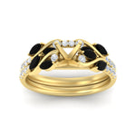 Load image into Gallery viewer, semi-mount-curved-vine-black-diamond-wedding-ring-set-in-yellow-gold-fdens11635smgblackangle5-nl-yg.jpg?v=1764647161