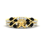 Load image into Gallery viewer, semi-mount-curved-vine-black-diamond-wedding-ring-set-in-yellow-gold-fdens11635smgblacksleep-nl-yg.jpg?v=1764647161