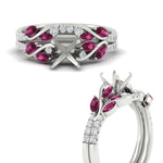 Load image into Gallery viewer, semi-mount-curved-vine-pink-sapphire-wedding-ring-set-in-white-gold-fdens11635smgsadrpiangle3-nl-wg.jpg?v=1764647161