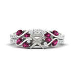 Load image into Gallery viewer, semi-mount-curved-vine-pink-sapphire-wedding-ring-set-in-white-gold-fdens11635smgsadrpisleep-nl-wg.jpg?v=1764647161