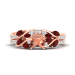 Load image into Gallery viewer, semi-mount-curved-vine-ruby-wedding-ring-set-in-rose-gold-fdens11635smgrudrsleep-nl-rg.jpg?v=1764647161
