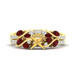 Load image into Gallery viewer, semi-mount-curved-vine-ruby-wedding-ring-set-in-yellow-gold-fdens11635smgrudrsleep-nl-yg.jpg?v=1764647161