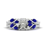 Load image into Gallery viewer, semi-mount-curved-vine-sapphire-wedding-ring-set-in-white-gold-fdens11635smgsablsleep-nl-wg.jpg?v=1764647161
