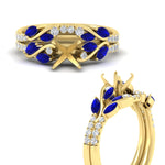 Load image into Gallery viewer, semi-mount-curved-vine-sapphire-wedding-ring-set-in-yellow-gold-fdens11635smgsablangle3-nl-yg.jpg?v=1764647161