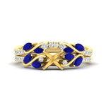 Load image into Gallery viewer, semi-mount-curved-vine-sapphire-wedding-ring-set-in-yellow-gold-fdens11635smgsablsleep-nl-yg.jpg?v=1764647161