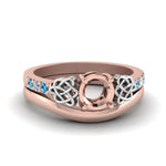 Load image into Gallery viewer, semi-mount-diamond-celtic-wedding-set-with-blue-topaz-in-14K-rose-gold-FDENS2255B3SMGICBLTO-NL-RG?v=1756977152
