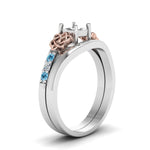 Load image into Gallery viewer, semi-mount-diamond-celtic-wedding-set-with-blue-topaz-in-14K-white-gold-FDENS2255B3SMGICBLTOANGLE2-NL-WG?v=1756977152
