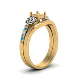 Load image into Gallery viewer, semi-mount-diamond-celtic-wedding-set-with-blue-topaz-in-14K-yellow-gold-FDENS2255B3SMGICBLTOANGLE2-NL-YG?v=1756977152

