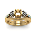 Load image into Gallery viewer, semi-mount-diamond-celtic-wedding-set-with-blue-topaz-in-14K-yellow-gold-FDENS2255B3SMGICBLTOANGLE5-NL-YG?v=1756977152
