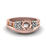 Load image into Gallery viewer, semi-mount-diamond-celtic-wedding-set-with-orange-sapphire-in-14K-rose-gold-FDENS2255B3SMGSAOR-NL-RG?v=1756977151
