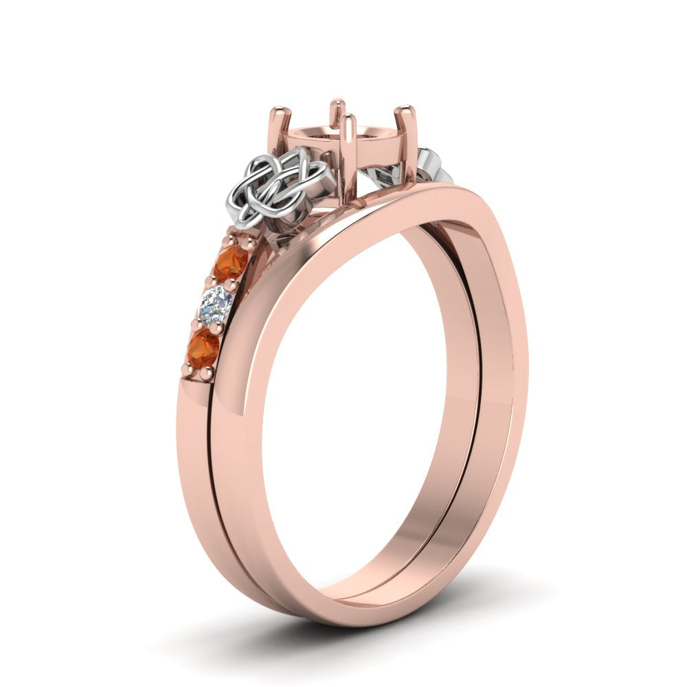 semi-mount-diamond-celtic-wedding-set-with-orange-sapphire-in-14K-rose-gold-FDENS2255B3SMGSAORANGLE2-NL-RG?v=1756977152