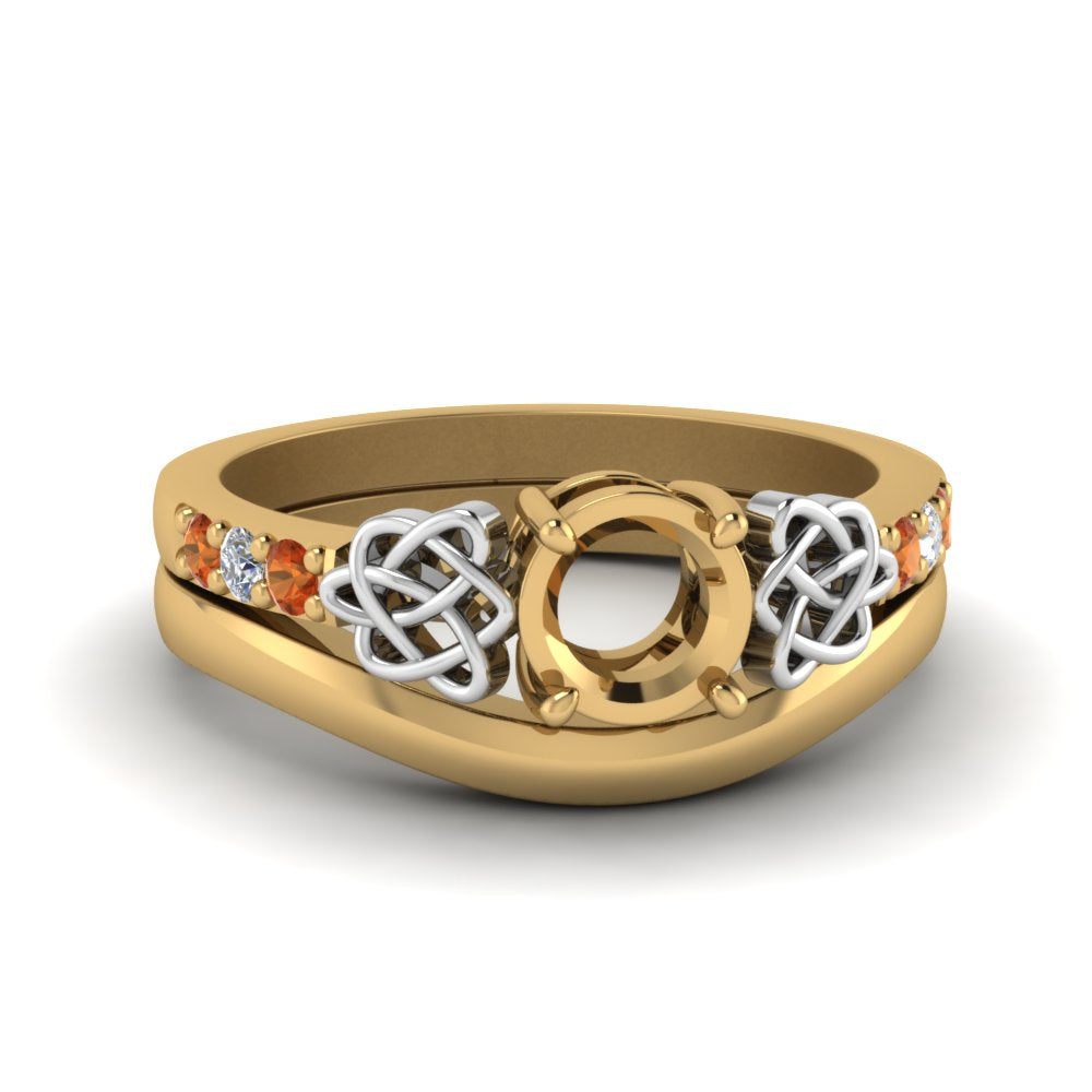semi-mount-diamond-celtic-wedding-set-with-orange-sapphire-in-14K-yellow-gold-FDENS2255B3SMGSAOR-NL-YG?v=1756977152