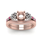 Load image into Gallery viewer, semi-mount-diamond-celtic-wedding-set-with-pink-sapphire-in-14K-rose-gold-FDENS2255B3SMGSADRPIANGLE5-NL-RG?v=1756977152
