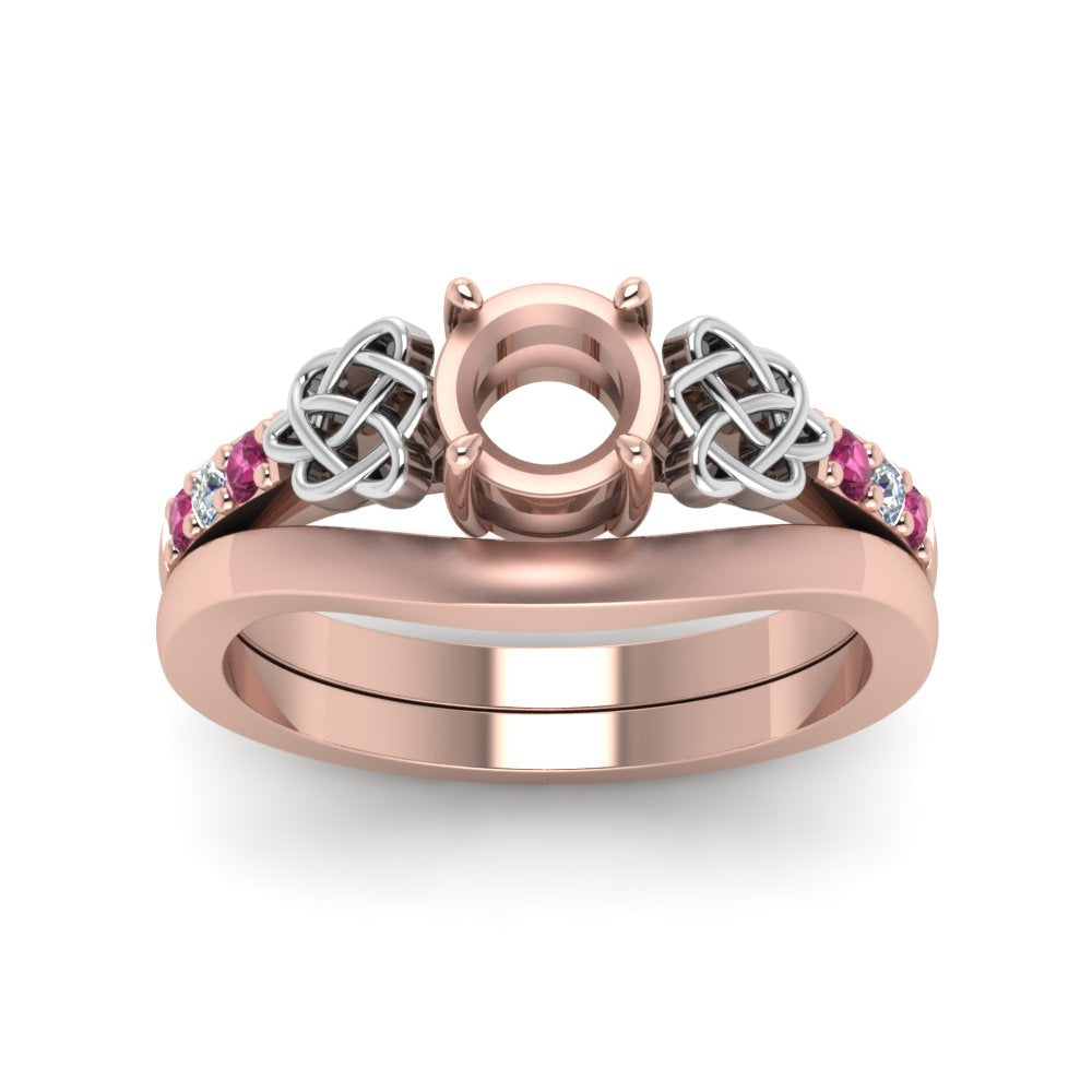 semi-mount-diamond-celtic-wedding-set-with-pink-sapphire-in-14K-rose-gold-FDENS2255B3SMGSADRPIANGLE5-NL-RG?v=1756977152