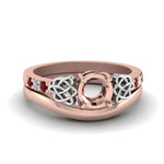 Load image into Gallery viewer, semi-mount-diamond-celtic-wedding-set-with-ruby-in-14K-rose-gold-FDENS2255B3SMGRUDR-NL-RG?v=1756977152
