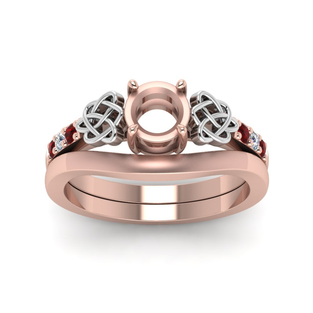 semi-mount-diamond-celtic-wedding-set-with-ruby-in-14K-rose-gold-FDENS2255B3SMGRUDRANGLE5-NL-RG?v=1756977152