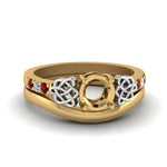Load image into Gallery viewer, semi-mount-diamond-celtic-wedding-set-with-ruby-in-14K-yellow-gold-FDENS2255B3SMGRUDR-NL-YG?v=1756977151
