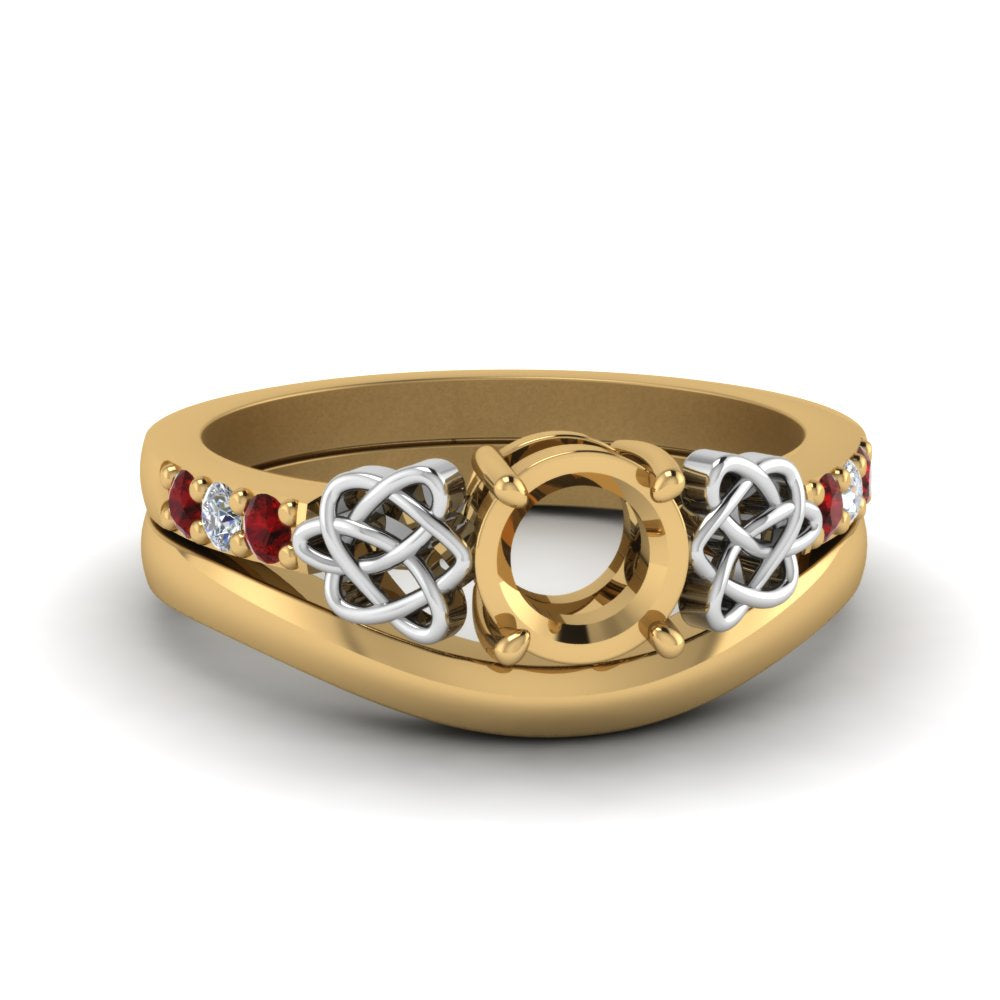 semi-mount-diamond-celtic-wedding-set-with-ruby-in-14K-yellow-gold-FDENS2255B3SMGRUDR-NL-YG?v=1756977151
