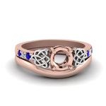 Load image into Gallery viewer, semi-mount-diamond-celtic-wedding-set-with-sapphire-in-14K-rose-gold-FDENS2255B3SMGSABL-NL-RG?v=1756977152
