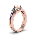 Load image into Gallery viewer, semi-mount-diamond-celtic-wedding-set-with-sapphire-in-14K-rose-gold-FDENS2255B3SMGSABLANGLE2-NL-RG?v=1756977152
