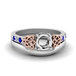 Load image into Gallery viewer, semi-mount-diamond-celtic-wedding-set-with-sapphire-in-14K-white-gold-FDENS2255B3SMGSABL-NL-WG?v=1756977152
