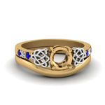 Load image into Gallery viewer, semi-mount-diamond-celtic-wedding-set-with-sapphire-in-14K-yellow-gold-FDENS2255B3SMGSABL-NL-YG?v=1756977152
