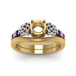 Load image into Gallery viewer, semi-mount-diamond-celtic-wedding-set-with-sapphire-in-14K-yellow-gold-FDENS2255B3SMGSABLANGLE5-NL-YG?v=1756977151
