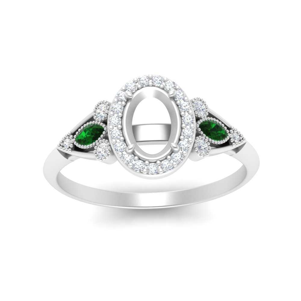 semi-mount-diamond-halo-edwardian-engagement-ring-with-emerald-in-FD9778SMRGEMGR-NL-WG