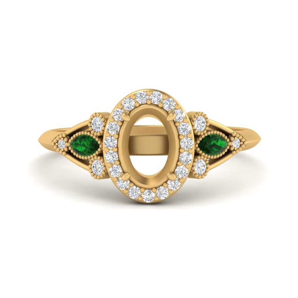 semi-mount-diamond-halo-edwardian-engagement-ring-with-emerald-in-FD9778SMRGEMGR-NL-YG