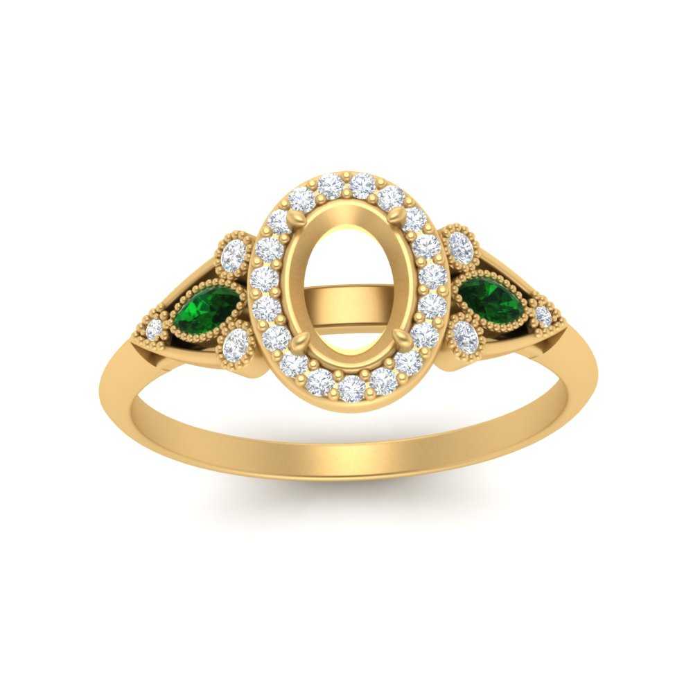 semi-mount-diamond-halo-edwardian-engagement-ring-with-emerald-in-FD9778SMRGEMGR-NL-YG